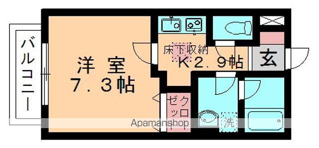 サウスコサージュ(1K/1階)の間取り写真