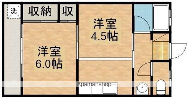 ブルーメン札元(2DK/3階)の間取り写真