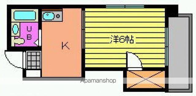清和榎町(1K/6階)の間取り写真
