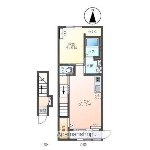 ルナ ハウス(1LDK/2階)の間取り写真