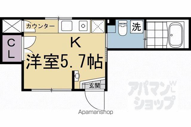 COMFYCOURT京大前(ワンルーム/2階)の間取り写真