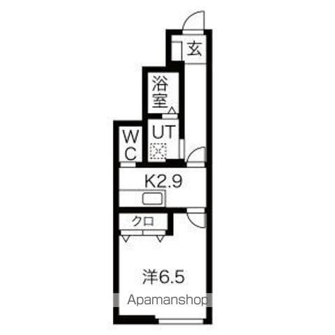 アスプリール(1K/1階)の間取り写真