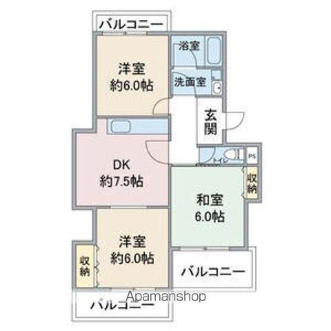 サンファミリア長久手Ⅰ(3DK/1階)の間取り写真