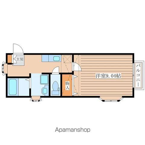 サゥーヂビバⅡ(1K/2階)の間取り写真