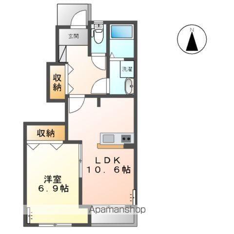 オオハシⅡ(1LDK/1階)の間取り写真