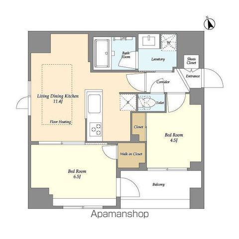 MODIER GINZA イースト(2LDK/5階)の間取り写真