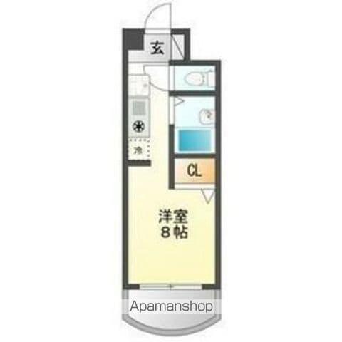 メゾンシルク(ワンルーム/1階)の間取り写真