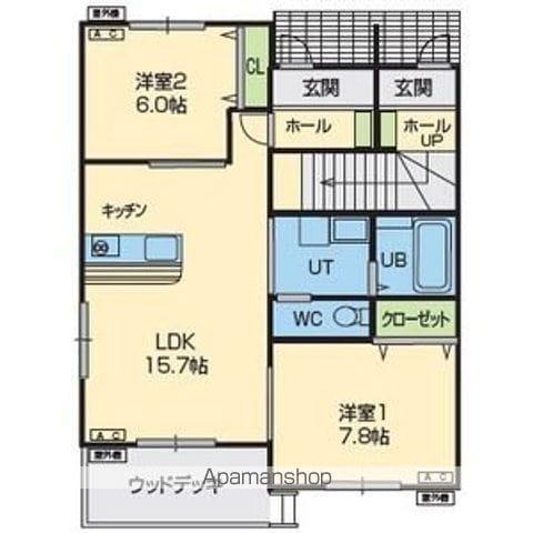 コンフォート下太田(2LDK/1階)の間取り写真