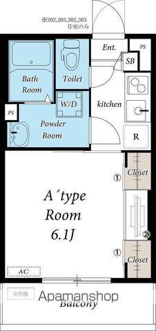 リブリ・ラ・マーレ(1K/1階)の間取り写真