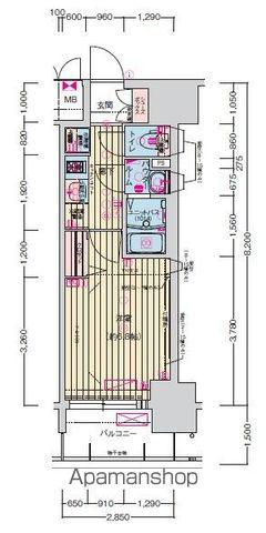 プレサンス名古屋駅ゲート(1K/4階)の間取り写真