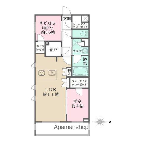 LA PERLA JIYUGAOKAⅡ(1SLDK/1階)の間取り写真