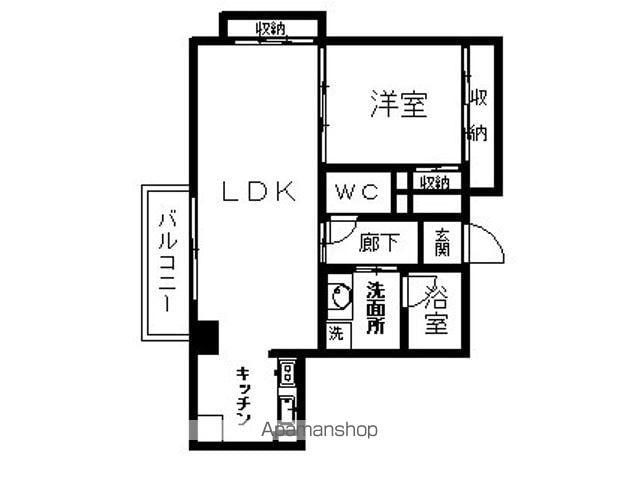 メゾン・サンロード(1LDK/3階)の間取り写真