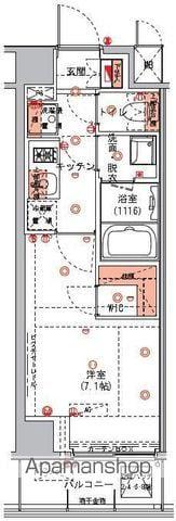 ハーモニーレジデンス東京イーストコア005(1K/5階)の間取り写真
