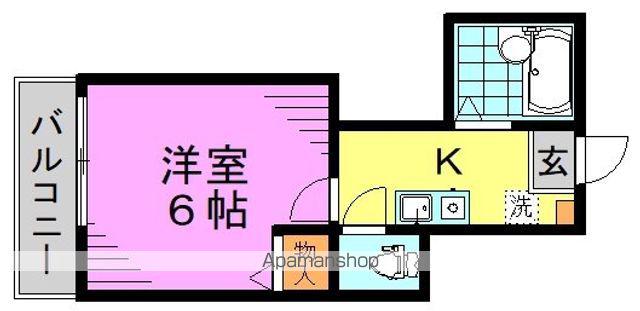 ノルシア(1K/1階)の間取り写真