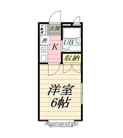 クレアール茅ヶ崎2(1K/1階)の間取り写真