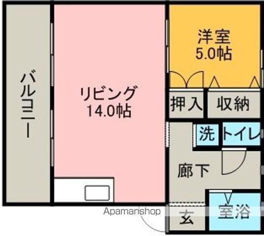 斉藤パピルス(1LDK/1階)の間取り写真
