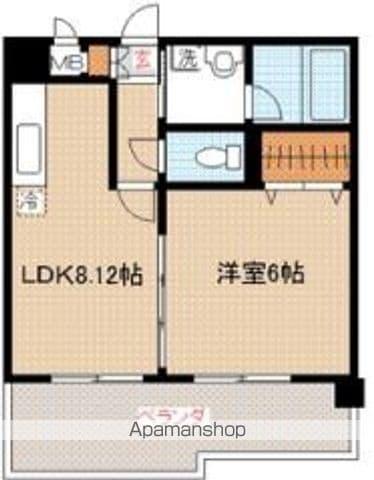 カマラード吉塚(1LDK/10階)の間取り写真