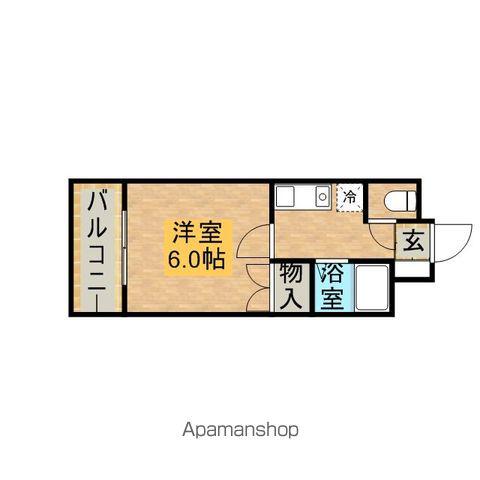 フォルム福大西(1K/5階)の間取り写真
