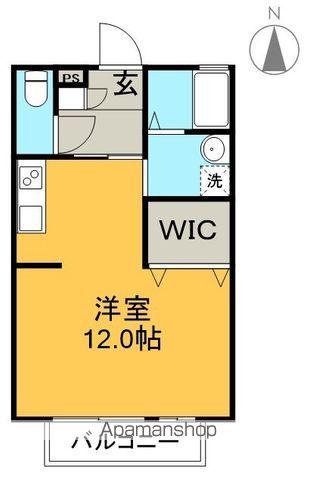 大和ハイツⅡ(ワンルーム/2階)の間取り写真