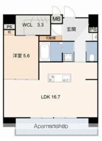 LAUSANNE(1LDK/10階)の間取り写真
