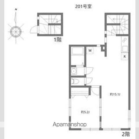 カノア狛江(1LDK/2階)の間取り写真