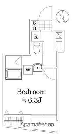 ラフィスタ横浜黄金町(1K/2階)の間取り写真