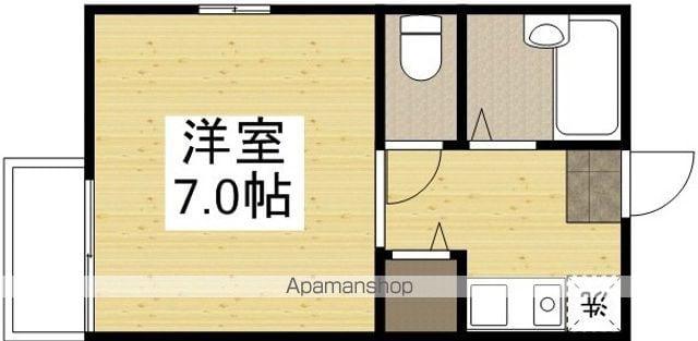 コーポユーカリ(ワンルーム/1階)の間取り写真