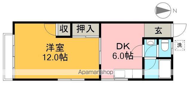 ハウス桂山(1DK/2階)の間取り写真