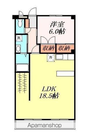 サザール一本木(1LDK/1階)の間取り写真