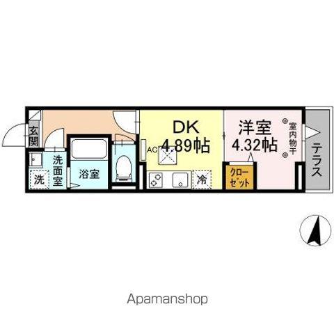 セレスティア白鷺(1DK/1階)の間取り写真