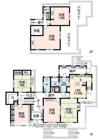 仙山線 国見駅(宮城) 徒歩13分 2階建 築47年(6LDK)の間取り写真