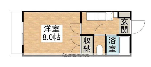 サンハイツ岡大 2(1K/3階)の間取り写真