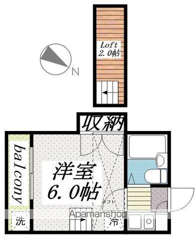 レオパレス江戸川台第03(1K/2階)の間取り写真