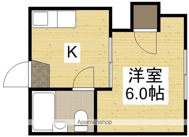 コーポあおば(1K/2階)の間取り写真