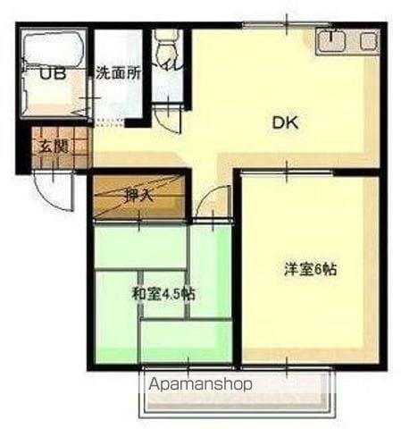 エレーナ松本A・B(2DK/3階)の間取り写真