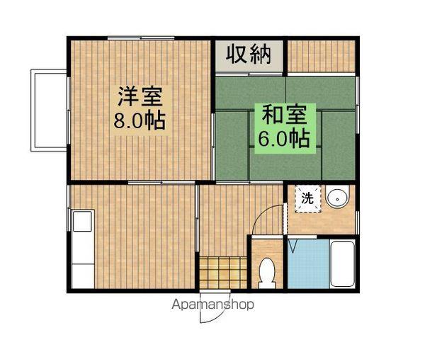 フリージア西仙北(2DK/2階)の間取り写真