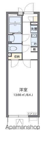 クレイノルナ ルミエール三郷(1K/2階)の間取り写真