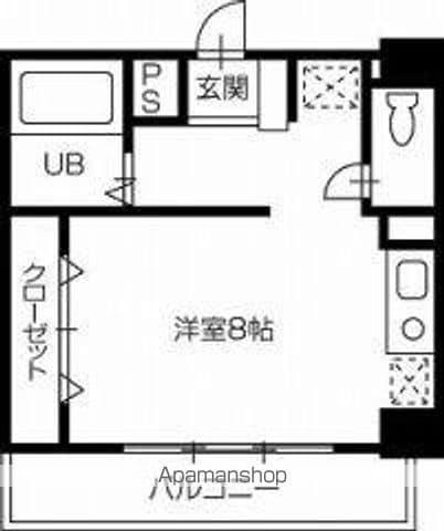 パテルノステル(ワンルーム/1階)の間取り写真