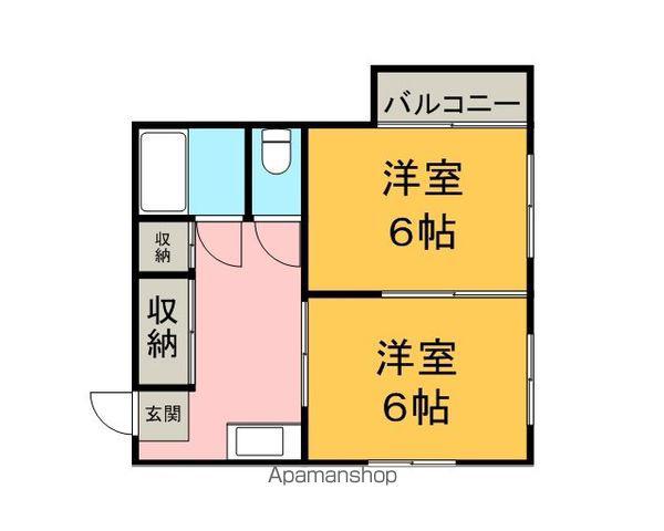 コーポひいらぎ(2DK/2階)の間取り写真