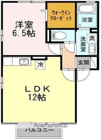 ソレーユハイムⅡ(1LDK/1階)の間取り写真