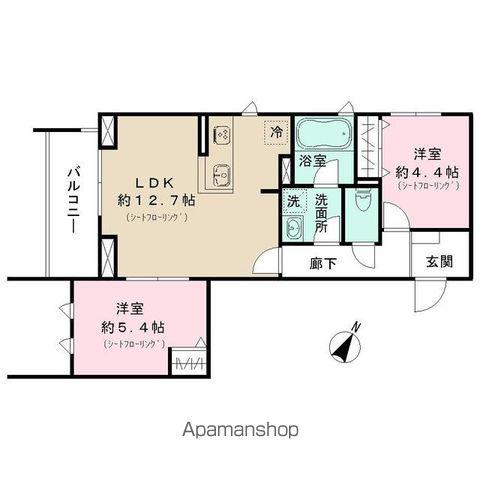 パークサイド宗峯(2LDK/2階)の間取り写真