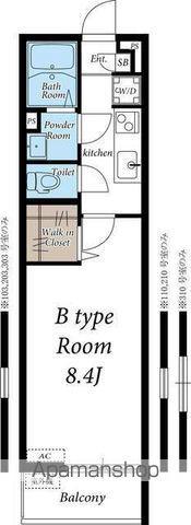 リブリ・シェーヌ(1K/1階)の間取り写真