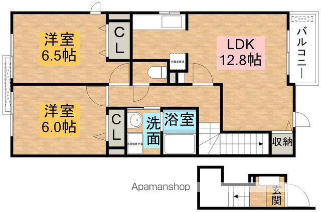 ルーエンハイムⅠ(2LDK/2階)の間取り写真