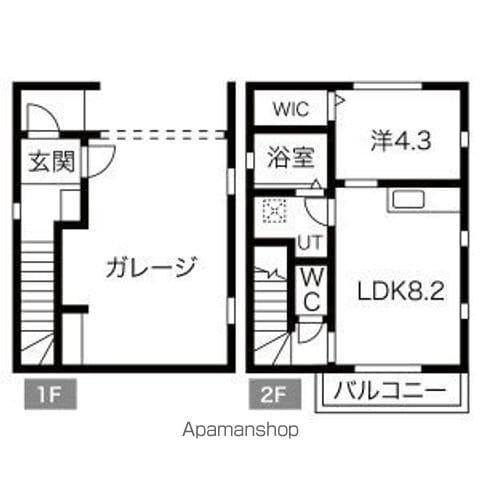PORT GARAGE(1LDK/1階)の間取り写真