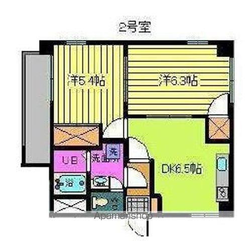 第98杉フラット(2DK/4階)の間取り写真