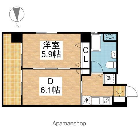 レインボーピア記念橋(1DK/6階)の間取り写真