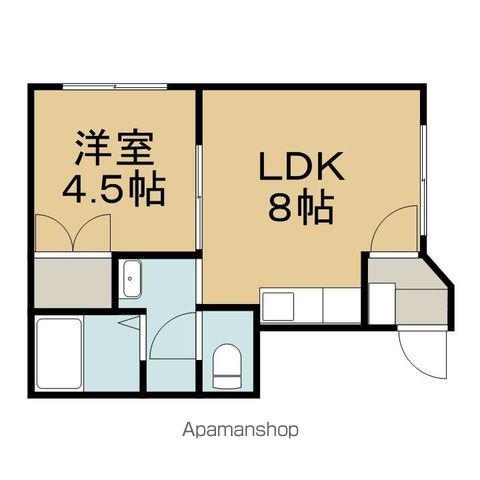 とまとハウス(1LDK/1階)の間取り写真