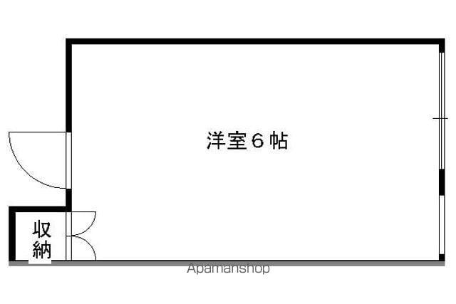 コーポラス梅香(ワンルーム/3階)の間取り写真