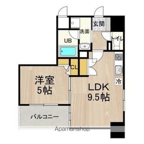 CITY SPIRE 名古屋大須(1LDK/10階)の間取り写真