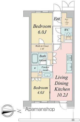 トラープランド蒼麗館(2LDK/4階)の間取り写真